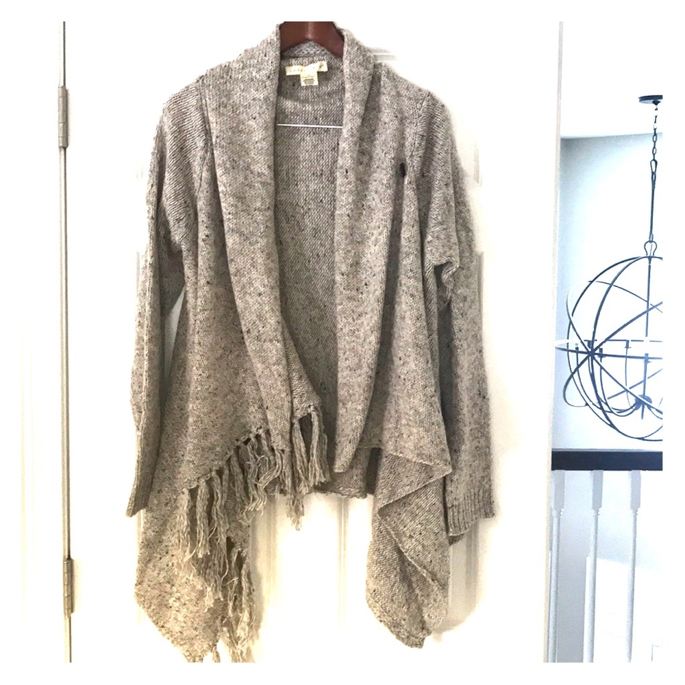 Vici Wrap Fringe Sweater